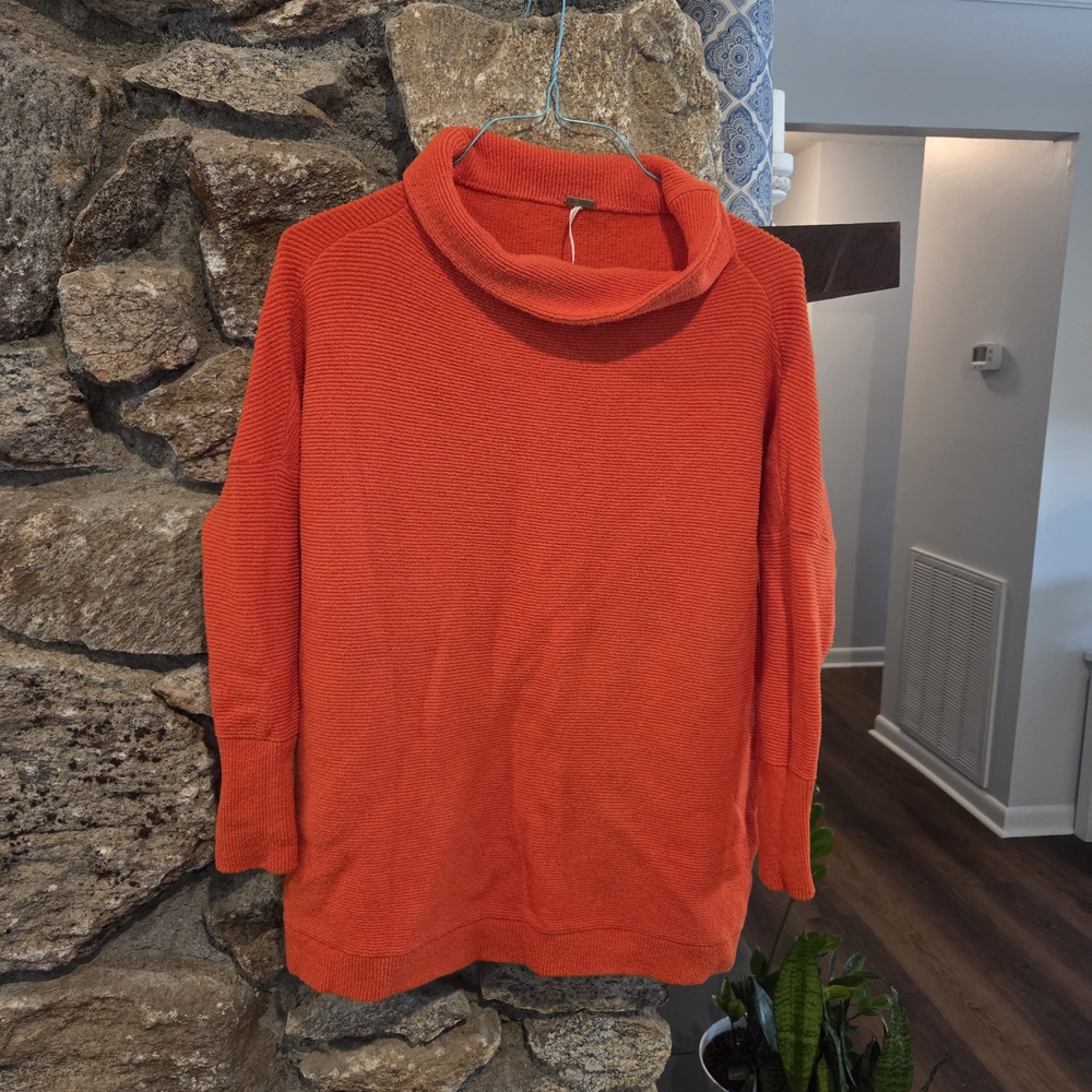 Free People Vibrant Orange Turtleneck Sweater - Picture 5 of 8